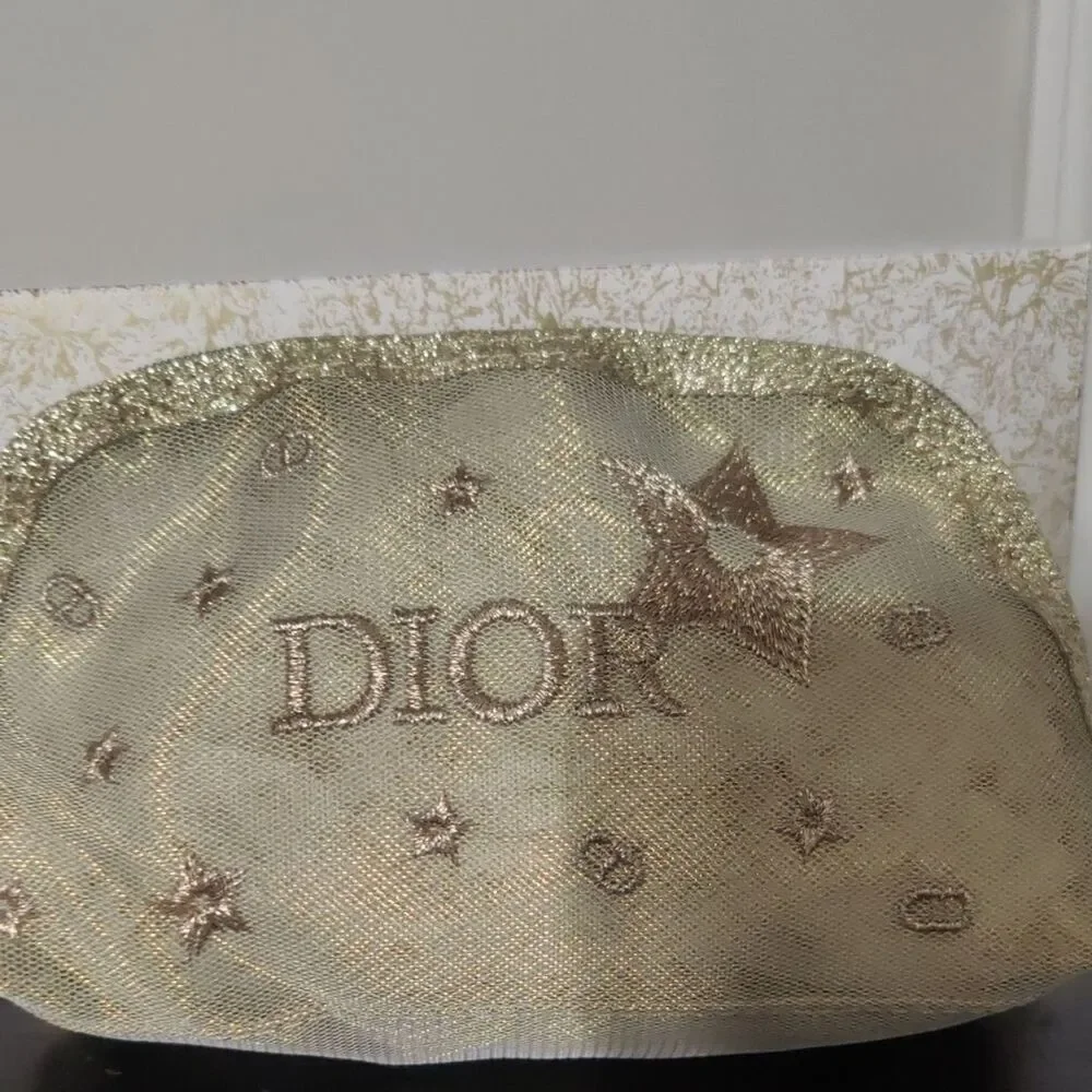 Dior Gold Star Cosmetic Bag – Limited Edition – NWT – Holiday Collector